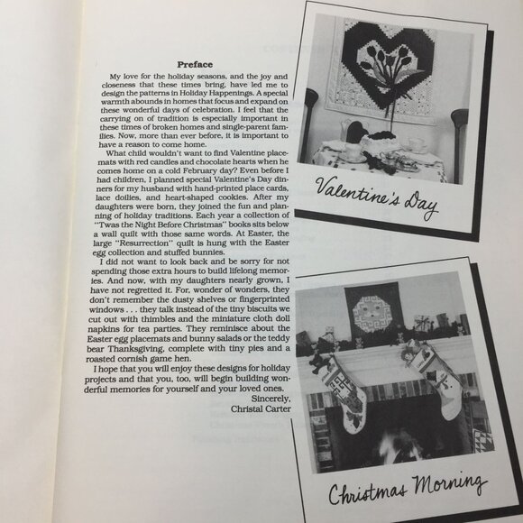 Holiday Happenings Christal Carter Quilt Patterns Easter Christmas Paperback - Picture 3 of 14